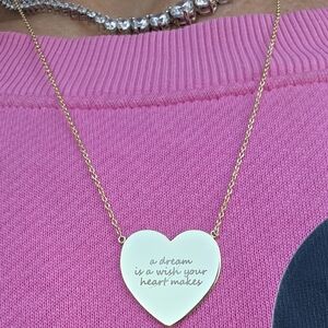 Melinda Maria XL You Have My Heart Gold Necklace | Custom Cinderella